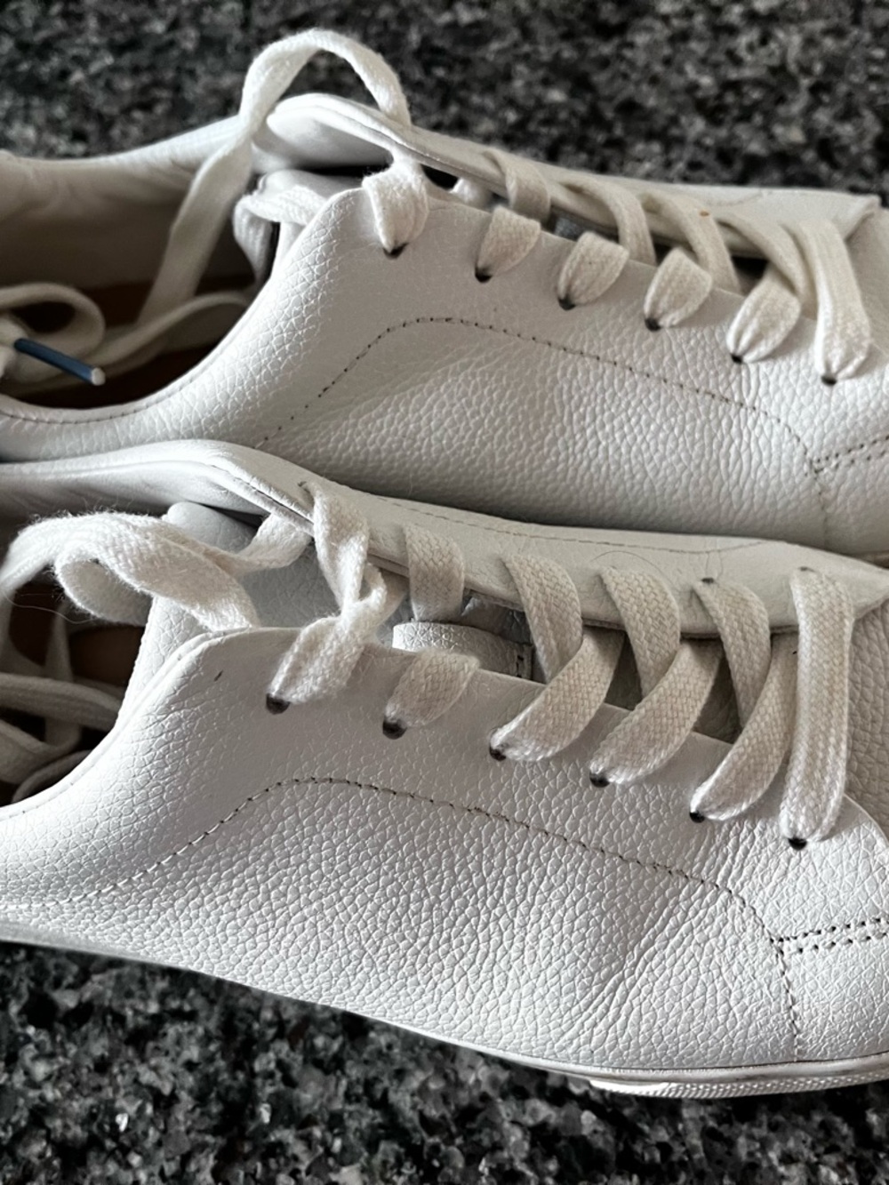 Boden White Leather Low-Top Sneakers